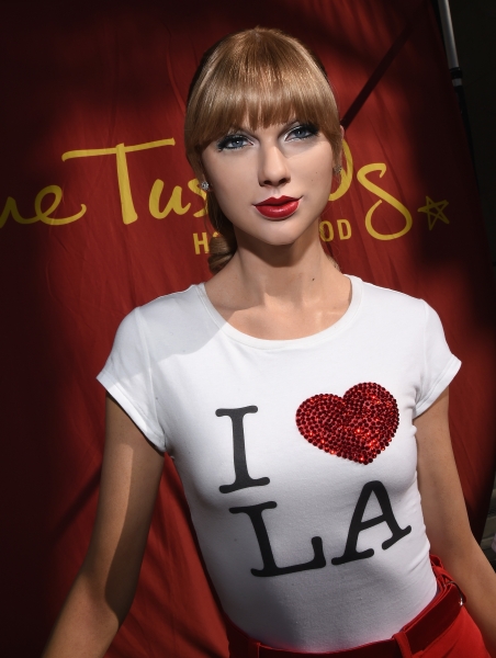 The wax figure of singer Taylor Swift is unveiled at Madame Tussauds Hollywood on October 27, 2014 in Hollywood, California.
