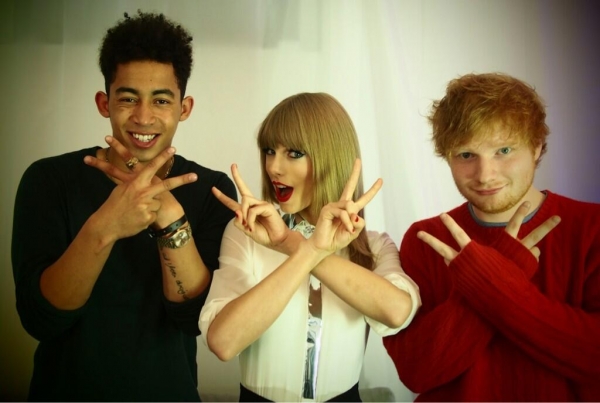 "21, 23, 22. So on average, 22. @RizzleKicks @edsheeran backstage in London."
