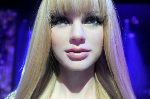 A wax figure of singer Taylor Swift is on display during the launch of an interactive music experience exhibition at Madame Tussauds in New York, February 19, 2014

